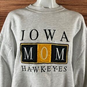 Vintage Iowa Hawkeyes Sweatshirt Women’s XL Mom 80s 90s Made In USA Gray F414